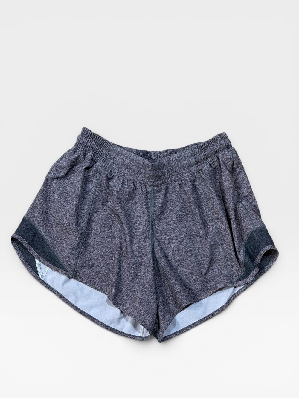Lululemon Athletica Heathered Charcoal Running Shorts Size 8 Tall